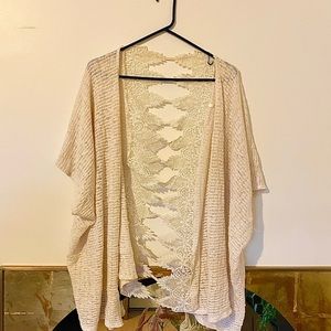 SAGE Lace Open Back Cardigan in Cream

US Size S (runs big)

Mint condition